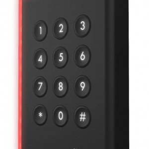 Cititor de carduri si tastatura Hikvision DS-K1108AEK, frecventa 125KHz EM, protocol RS-485, Wiegand W26/W34, OSDP, protectie antisabotaj, buzzer incorporat, indicator LED stare, montare aplicata, design robust - Img 2