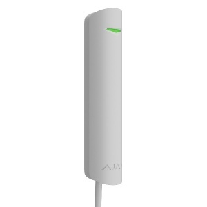 Contact magnetic cu fir Ajax Superior DoorProtect Plus Fibra (White), senzor de soc si inclinare, intrare auxiliara NC, tehnologie Fibra, protectie anti-sabotaj, grad IP50, IK04, include magnet mic si mare - Img 2