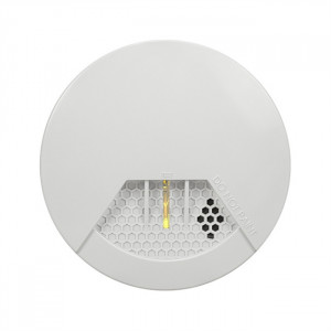 Detector de fum wireless Paradox SD360, senzor fotoelectric de inalta sensibilitate, sirena incorporata, indicator LED, frecventa 433/868 MHz, montaj pe tavan, certificare CE si UL, design compact
