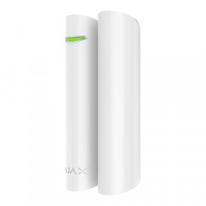 Detector magnetic wireless Ajax DoorProtect Plus Jeweller, senzor de soc si inclinare integrat, distanta 1200m, intrare senzor fir (NC), protectie anti-sabotaj, accelerometru, baterie CR123A inclusa, autonomie 5 ani - Img 2