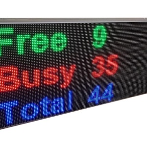 Display LED RGB Metrici METDSPRGB12864, rezolutie 128x64 pixeli, densitate 8192 pixeli, dot pitch 5mm, luminozitate reglabila, durata viata 100.000 ore, protectie IP67, functionare -20°C...+50°C, mod operare 1/8 scan