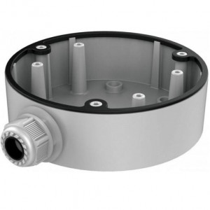 Doza de jonctiune Hikvision DS-1280ZJ-DM21 pentru camere de supraveghere tip dome, fabricata din aliaj de aluminiu, culoare Hikvision White, ideala pentru protejarea conexiunilor electrice la exterior si interior, design rezistent si durabil pentru montaj - Img 2