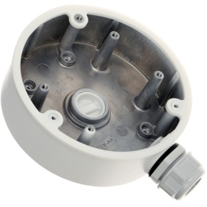 Doza de montaj HikVision DS-1280ZJ-PT6 din aliaj de aluminiu, culoare alb (Hikvision White), rezistenta la intemperii, ideala pentru gestionarea cablurilor camerelor de supraveghere, montaj pe perete sau tavan - Img 4
