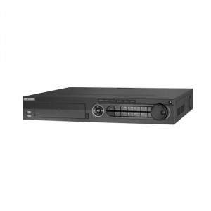 DVR 32 canale HikVision DS-7332HUHI-K4, rezolutie 5MP, compresie H.265 Pro+, suporta 4 HDD max 10TB/buc, tehnologie RAID (0, 1, 5, 6, 10), suporta pana la 48 camere IP, pentalrid (TVI/AHD/CVI/CVBS/IP), format 1.5U