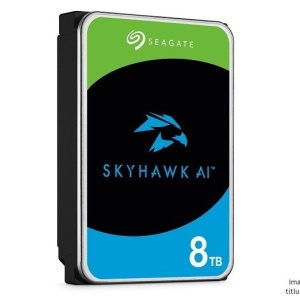 HDD intern Seagate SkyHawk AI 8TB ST8000VE pentru supraveghere video SATA III, 7200RPM, 256MB cache, optimizat 24/7 pentru DVR/NVR, suport multiple fluxuri HD, RV sensors, compatibil CCTV si sistem video 24/7