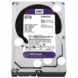 HDD Supraveghere Western Digital Purple 8TB WD85PURZ, 5640 RPM, 256MB Cache, interfata SATA III, tehnologie AllFrame, suporta pana la 64 camere HD, workload 180TB/an, tehnologie CMR, format 3.5 inch - Img 2