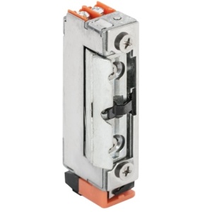 Incuietoare electromagnetica strike, fail-safe radial DORCAS-99NF305-512, monitorizare NC-COM-NO, alimentare 12Vcc, forta retinere 3300N, montaj usi lemn/metal/PVC, dimensiuni 75x16x26mm, masa bruta 0.15kg