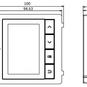 Modul afisaj LCD 3.5 inch HikVision DS-KD-DIS pentru post exterior modular, afisare agenda 2000 contacte, tastatura virtuala, protectie IP65, iluminare fundal, suport multilingv, compatibil seria DS-KD8 - Img 3