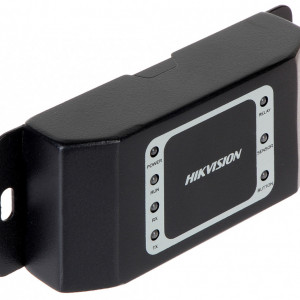Modul control acces securizat HikVision DS-K2M060, comunicare RS-485, interfata Wiegand pentru cititor carduri, releu usa, intrare senzor magnetic, alarma antisabotaj, montaj pe perete, protectie ridicata, design compact