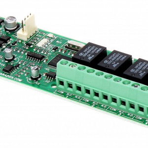 Modul de extensie 4 iesiri PGM Paradox PGM4, compatibil cu toate panourile Paradox, alimentare 11-16 Vdc, consum maxim 150 mA, temperatura operare -20°C la +50°C, dimensiuni 140x45x30 mm