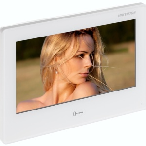 Monitor videointerfon IP HikVision DS-KH9310-WTE1(B) Ultra Series All-in-one, ecran tactil 7-inch, sistem Android, instalare aplicatii third-party, Wi-Fi, control integrat Hik-Connect, alimentare PoE, design premium