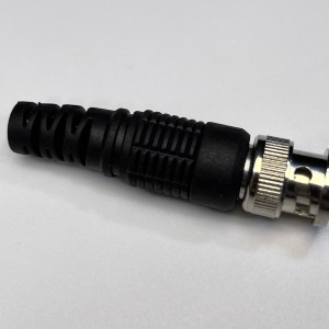 Mufa BNC tata cu fir metalic flexibil MK005-BNCFM, impedanta 50 Ohm, fabricata din metal rezistent, conector argintiu pentru conexiuni rapide in sisteme de supraveghere video CCTV, montaj usor si transmisie semnal stabila - Img 3