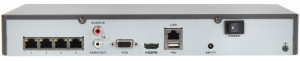 NVR IP HikVision DS-7604NI-K1/4P(B), 4 canale, rezolutie 4K UHD, 4 porturi PoE Plug & Play, compresie H.265+, latime banda 40Mbps, iesire simultana HDMI/VGA, suporta 1 HDD stocare, decodare 4 canale la 1080p, format 1U - Img 3