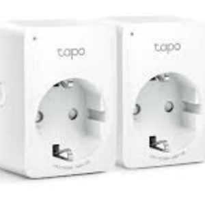 Pachet 2 prize inteligente TAPO P100(2-PACK) Wi‑Fi, control de la distanta prin aplicatia Tapo, programare si cronometru, mod Away, control vocal Alexa/Google Assistant, fara hub, configurare simpla, gestionare automata a dispozitivelor conectate