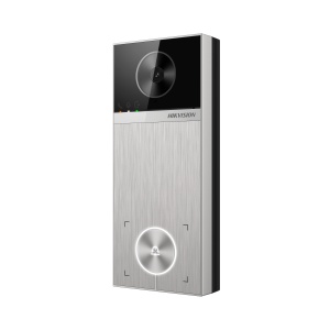Post exterior videointerfon IP HikVision DS‑KV6114‑MWBE1 4 MP 2688×1520 @ TCP/IP, camera cu unghi 150° & IR până la 3 m, Wi‑Fi6 & Bluetooth, card M1, două relee yala, audio bidirecțional, IP65, Hik‑Connect - Img 2