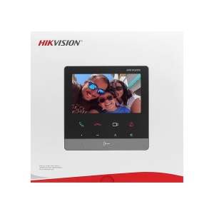 Post interior videointerfon IP Hikvision DS-KH6100-E1, ecran color 4.3 inch, alimentare PoE standard, 4 butoane tactile configurabile, vizualizare camere si post exterior live, microfon si difuzor incorporate, design modern - Img 6