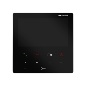 Post interior videointerfon IP Hikvision DS-KH6110-WE1, ecran tactil color 4.3 inch, Wi-Fi integrat, alimentare PoE, control prin aplicatia Hik-Connect, vizualizare live camere si post exterior, 4 butoane tactile configurabile, microfon si difuzor - Img 2