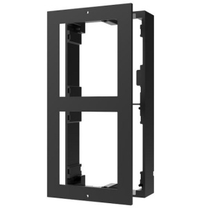 Rama montaj aplicat cu 2 module HikVision DS-KD-ACW2/Black pentru post exterior modular, include cadru, panou frontal din aluminiu aviatic si accesorii, rezistenta la intemperii, instalare facila, compatibila seria DS-KD8