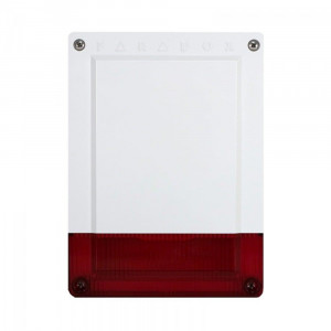 Sirena exterior wireless Paradox SR250, putere acustica 100 dB, indicator optic stroboscop, comunicare bidirectionala 868MHz, raza RF 70m, protectie IP54, tamper antisabotaj dublu, alimentare baterii sau externa 12V