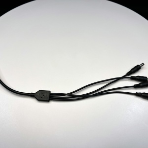 Splitter alimentare 1 x mama la 4 x tata SPAL104, mufa DC 2.1/5.5mm, utilizat pentru ramificarea alimentarii in sisteme de supraveghere CCTV, compatibil cu surse 12V-24V, design compact si rezistent - Img 2