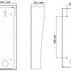Suport montaj aplicat HikVision DS-KAB10-D pentru post exterior DS-KD8103, fabricat din otel inoxidabil SUS304, design robust si ergonomic, rezistent la coroziune, instalare facila si durabilitate ridicata - Img 2