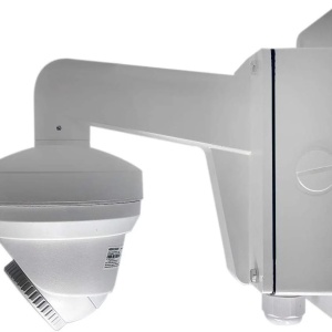 Suport perete HikVision cu doza de jonctiune DS-1273ZJ-130B-TRL, material aliaj de aluminiu, culoare alb Hikvision, montaj profesional camere supraveghere, rezistent la exterior, management cabluri, constructie robusta - Img 7