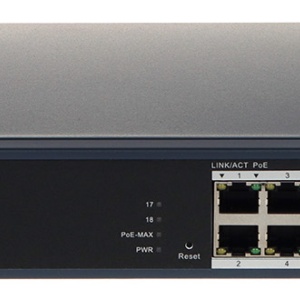 Switch 16 porturi POE Gigabit, Hikvision DS-3E1518P-EI(V2) and 2 × gigabit fiber optical ports - Img 3