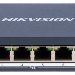 Switch PoE HikVision Smart Managed 8 porturi DS-3E1309P-EI(B), Fast Ethernet, 1x Uplink Gigabit RJ45, buget putere 110W, PoE Watchdog, suporta VLAN, protectie la supratensiune 6kV, transmisie Long Range 300m, prevenire bucle STP/RSTP - Img 3