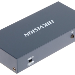 Switch PoE unmanaged HikVision DS-3E0106HP-E, 4 porturi Fast Ethernet PoE, 2 porturi Uplink, transmisie Long Range pana la 300m, protectie supratensiune 6KV, management inteligent PoE, alimentare 8-core, prioritate VIP port - Img 3