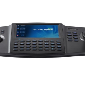 Tastatura control retea HikVision DS-1100KI(C), joystick 4 axe, ecran tactil pentru previzualizare video, control PTZ si Video Wall, operare macro, compatibil ONVIF si HikCentral, suporta pana la 4000 de dispozitive, alimentare PoE