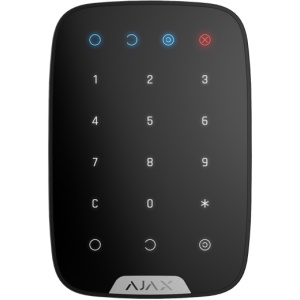 Tastatura control wireless Ajax KeyPad Jeweller, comunicare bidirectionala, raza semnal 1700m, protectie anti-sabotaj si criptare, coduri de acces personalizate, functie panica, culoare negru, design slim - Img 2
