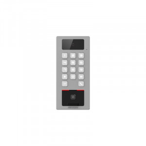 Terminal control acces IP HikVision DS-K1T502DBFWX-C hibrid cu functie videointerfon SIP, cititor amprenta, Wi-Fi, autentificare card si PIN, protectie IP65 si IK09, carcasa aliaj zinc, suporta SD card 256GB, Wiegand, RS-485 - Img 3