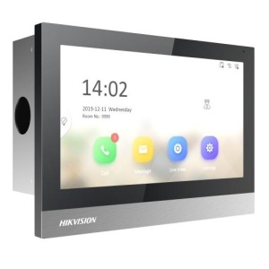 Videointerfon interior IP Hikvision DS-KH8380-WTE1/Flush, ecran TFT 7 inch 1024x600, control prin Hik-Connect, PoE IEEE802.3at, suport 16 extensii, acces lift, montaj aparent si ingropat, interfete RS‑485/alarma/TF - Img 2