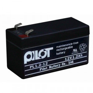 Acumulator plumb-acid Pilot PL1.3AH, tensiune 12V, capacitate 1.3Ah, borne tip T1, dimensiuni 97x43x57mm, greutate 575g, ideal pentru sisteme de backup UPS, centrale de efractie, sisteme de incendiu si echipamente de securitate