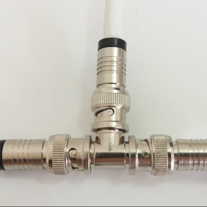 Adaptor BNC tip Y, 1 x BNC tata la 2 x BNC mama MK011-BNCX2, fabricat din metal rezistent, conector argintiu pentru ramificarea semnalului video, utilizat in sisteme de supraveghere CCTV si echipamente de masura, conexiune stabila - Img 3