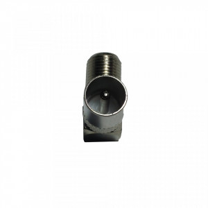 Adaptor coaxial 90 grade Mekpro MK043-FTV90, conector F mama la TV tata, constructie metalica robusta, ideal pentru spatii inguste in spatele televizoarelor, conexiune stabila, transfer semnal fara interferente - Img 2