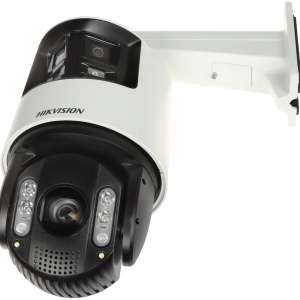 Camera IP HikVision PTZ 6 MP DS‑2SE7C432MWG‑EB/26(F0) panoramic/4 MP PTZ, zoom optic 32×/digital 16×, AcuSense detectie persoane/vehicule, captare fete, IR 200 m PTZ, lumina alba 30 m panoramic, alarma audio/stroboscop, ONVIF - Img 3