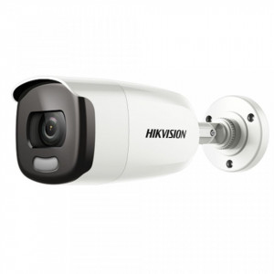 Camera supraveghere analogica HikVision Bullet 2MP DS-2CE12DFT-F(2.8mm), ColorVu - imagini color 24/7, lumina alba 40m, tehnologie True WDR 130dB, 4 in 1 TVI/AHD/CVI/CVBS, protectie IP67, 3D DNR, carcasa metalica