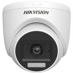 Camera supraveghere analogica HikVision turret 3K DS-2CE76K0T-LPFS(2.8mm) Smart Hybrid Light, rezolutie 5MP, microfon incorporat audio over coaxial, EXIR IR si lumina alba 20m, semnal 4 in 1 TVI/AHD/CVI/CVBS, de interior - Img 2