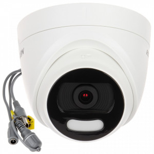 Camera supraveghere analogica HikVision Turret 5MP DS-2CE72HFT-E(2.8mm), ColorVu 24/7, imagini color zi si noapte, WDR 130dB, lumina alba 20m, PoC, Turbo HD, protectie IP67, lentila fixa, carcasa metalica, 3D DNR