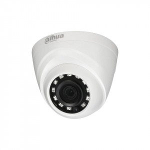 Camera supraveghere Dahua HAC-HDW1220R(2.8mm), tehnologie HDCVI tip dome, rezolutie 2MP 1080p, Smart IR 20 metri, protectie intemperii IP67, carcasa rezistenta, tehnologii DWDR si 2D-DNR, montaj interior sau exterior