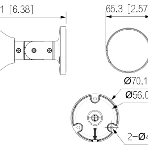 Camera supraveghere IP Dahua bullet 5MP IPC-HFW1530S-0280B-S6(2.8mm), Entry Series, senzor 1/2.7 inch CMOS, IR 30m, unghi 106 grade, Smart H.265+, DWDR, 3D NR, microfon incorporat, carcasa metal, IP67, PoE - Img 6