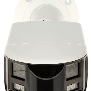 Camera supraveghere IP HikVision Bullet 6MP DS-2CD2T66G2P-ISU/SL(2.8mm), 180° PanoVu, DarkFighter, Live Guard (alarma audio si stroboscop), AcuSense, audio bidirectional, 120 dB WDR, protectie IP67, slot card, imagine panoramica fara unghiuri moarte - Img 4