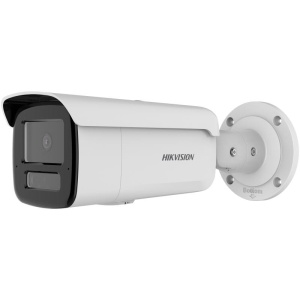 Camera supraveghere IP Hikvision bullet 8MP DS‑2CD2T83G2‑LIS2U/SL(4mm), AcuSense detectie persoane/vehicule cu deep learning, Smart Hybrid Light, audio bidirectional dual‑microfon, WDR 120 dB, H.265+, alarma strobe, microSD pana la 512 GB, IP67