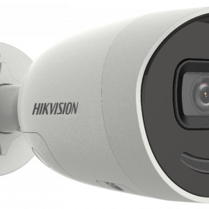 Camera supraveghere IP HikVision mini bullet 2MP DS-2CD2026G2-IU/SL(2.8mm)(C) AcuSense, Live Guard cu stroboscop si alerta audio, DarkFighter, 120 dB WDR, audio bidirectional, microfon integrat, H.265+, IP67