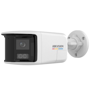 Camera supraveghere IP HikVision turret 6MP DS-2CD1T67G2HP-LIUF/SL(2.8mm), Color 24/7, Person & Vehicle Detection, Smart Hybrid Light, 180° FOV, two-way audio, active strobe alarm, H.265+, SD până la 512GB, IP67