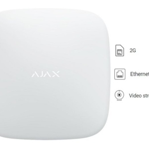 Centrala alarma wireless AJAX HUB Jeweller Hub(2G) (White), 868 MHz, 50 zone, 9 partitii, suport pana la 100 dispozitive, GSM Microsim 2G, notificari SMS/PUSH, distanta semnal radio max 2000m, compatibila cu extensii REX