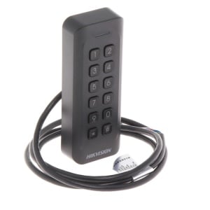 Cititor carduri si tastatura HikVision DS-K1802EK, acces dual EM 125kHz si Mifare 13.56MHz, interfata Wiegand, protectie exterior IP65, beeper integrat, material PC+ABS rezistent, design compact, montaj aparent - Img 4
