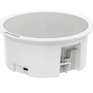 Difuzor de tavan IP Hikvision Ceiling 3W DS-QAZ1203G1-BE, retea Network, alimentare PoE, TTS speech synthesis, SPL maxim 97 dB, difuzare live/urgenta, linkare alarma, gama completa 5", culoare alb, montaj incastrat