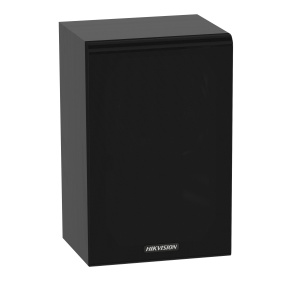 Difuzor secundar tip cabinet Hikvision DS‑QAZ0110G1‑S 10W, omnidirectional, 100Hz‑20kHz raspuns frecventa, 90dB sensibilitate, 98dB SPL max, 8Ω, intrare audio rezistiva, material lemn, negru - Img 2